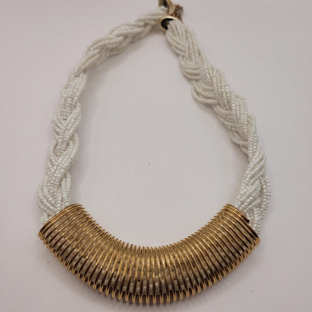 Multi Strand Braided Bead Necklace